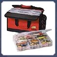 Fishing tackleboxes and storage boxes by C&F, C&H, Fishpond, Flambeau, G. Loomis, Orvis, Plano and Rapala